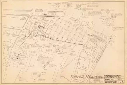 Blueprint - Parking Area DHS-34,
Historic Fort Wayne Restoration Project, Detroit, Michigan