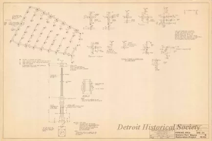 Blueprint - Parking Area DHS-34,
Historic Fort Wayne Restoration Project, Detroit, Michigan