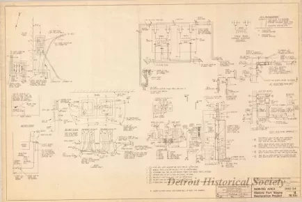 Blueprint - Parking Area DHS-34,
Historic Fort Wayne Restoration Project, Detroit, Michigan