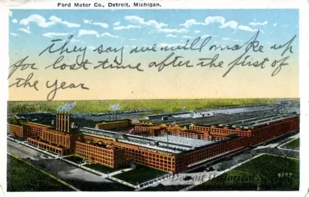 Postcard - Ford Motor Co., Detroit, Mich.
