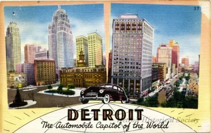 Postcard - Detroit - The Automobile Capital of the World