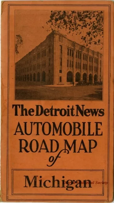 Map - Mileage Map of the Best Roads of Michigan,
Showing State Highways, Road Distances.