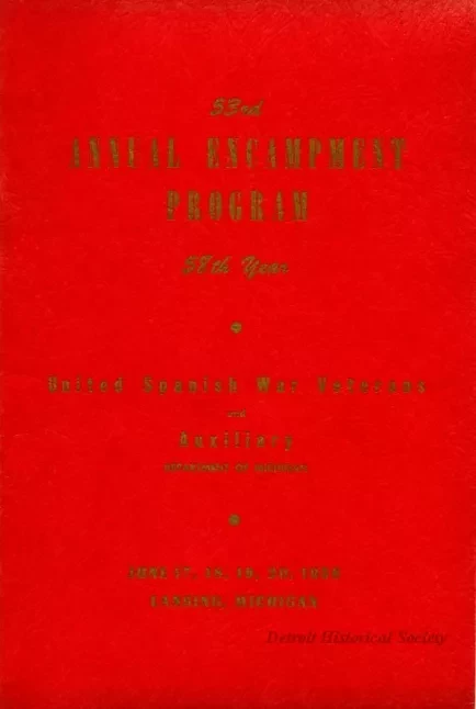 Program - 53rd Annual Encampment Program, 
United Spanish War Veterans and Auxiliary, Department of Michigan