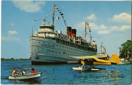 Postcard - S.S. SOUTH AMERICAN Cruising The Great Lakes