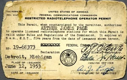 License, Occupational - Restricted Radiotelephone Operater Permit