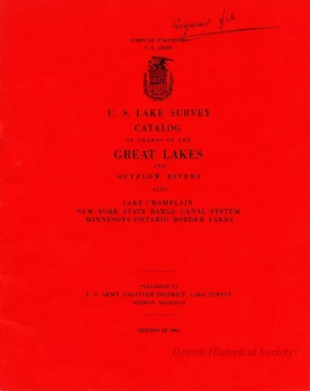 Catalog, Sales - U. S. Lake Survey Catalog of Charts of the Great Lakes
