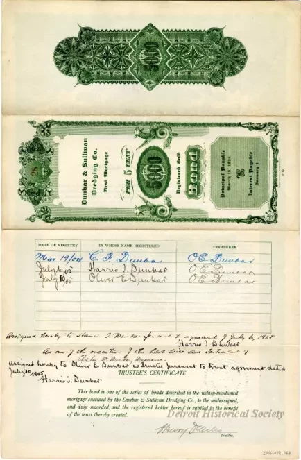 Bond - Dunbar & Sullivan Dredging Co. 
First Mortgage Registered Gold Bond