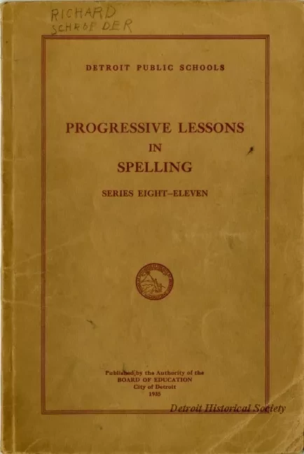 Book, Instruction - Progressive Lessons in Spelling Series Eight-Eleven