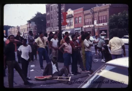 Transparency, Slide - Linwood Folks Observing Cops