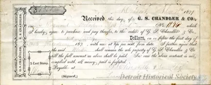Receipt - G. S. Chandler
E. S. Chandler