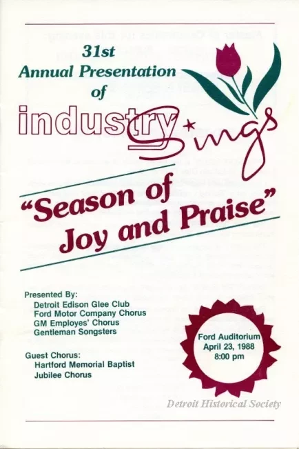 Program - 31st Annual Presentation of Industry Sings