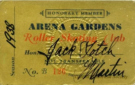 Card, Membership - Honorary Member
Arena Gardens