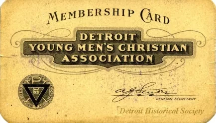 Card, Membership - Membership Card
Detroit Young Men's Christian Association
