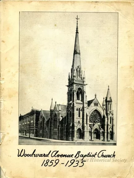 Booklet - Woodward Avenue Baptist Church, 1859-1935