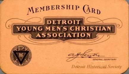 Card, Membership - Membership Card
Detroit Young Men's Christian Association