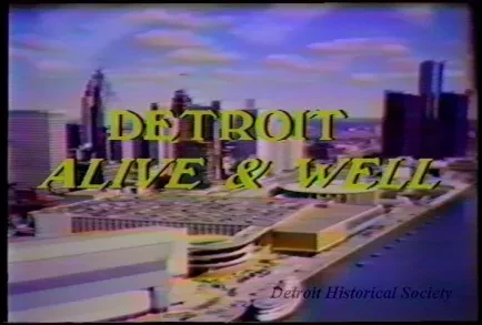 U-Matic - Master Tape 1.
K. Butler
G. Cain
Master Dub
Detroit Alive & Well
9-18-87