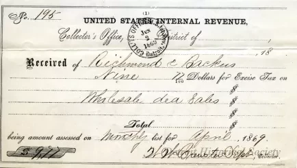 Receipt - United States Internal Revenue