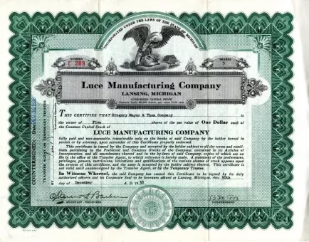 Letter - Luce Manufacturing Company