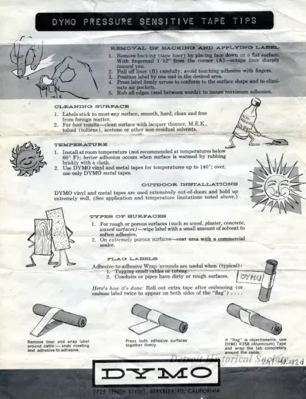 Embosser, Label
