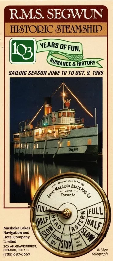 Brochure - R.M.S. Segwun
Historic Steamship