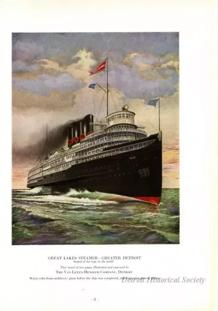 Print - A. Great Lakes Steamer - Greater Detroit
B. Xylotones