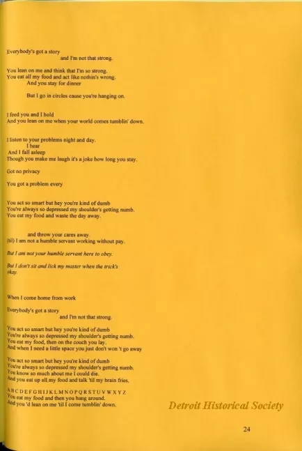 Lyrics, Song - Friends Like Us
