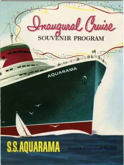 Program - Inaugural Cruise - Souvenir Program,
S.S. Aquarama