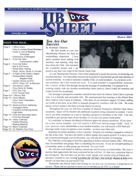Newsletter - Jib Sheet