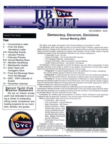 Newsletter - Jib Sheet