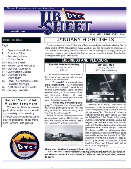 Newsletter - Jib Sheet