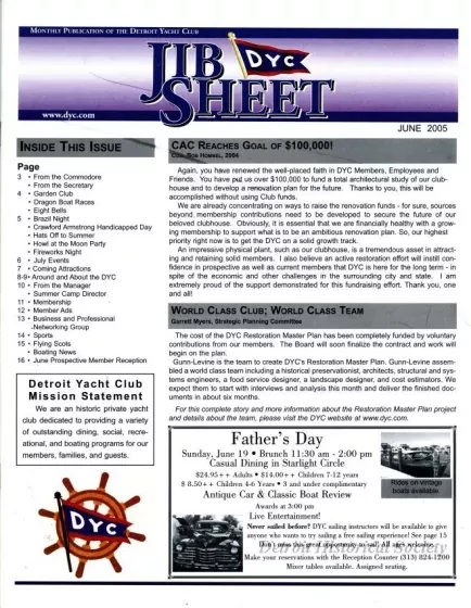Newsletter - Jib Sheet
