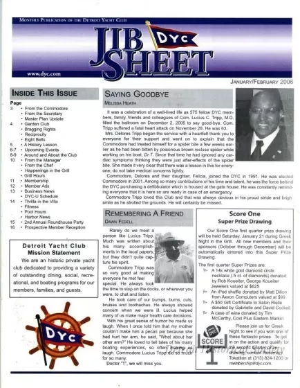 Newsletter - Jib Sheet