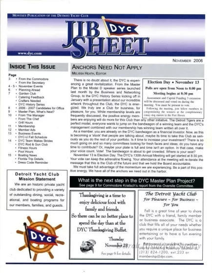 Newsletter - Jib Sheet