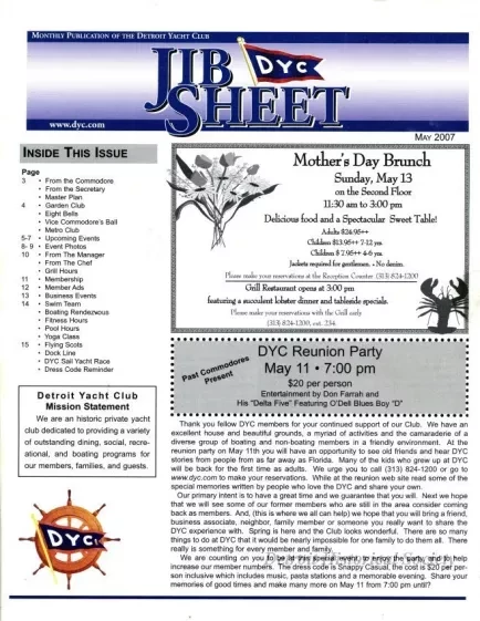 Newsletter - Jib Sheet
