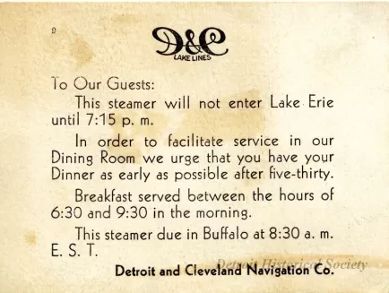 Announcement - D&C Lake Lines