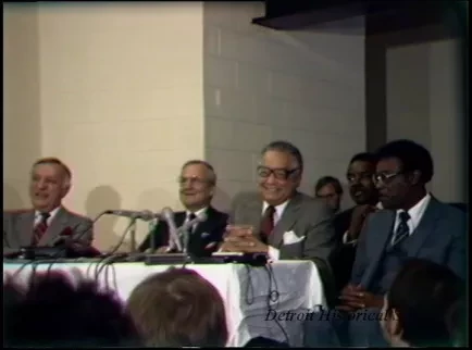 U-Matic - 12-15-83
Mayor Young - Lee Iaccoca
Holy Cross Baptist Church
$100,000 Contribution