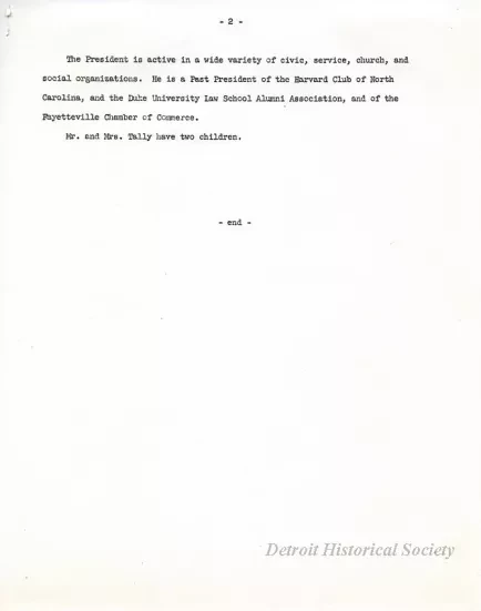 Biography - Joseph O. Tally, Jr.