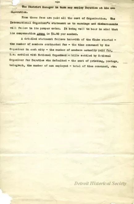 Report - Report of National Organizer
November 11, 1914 to May 8, 1917