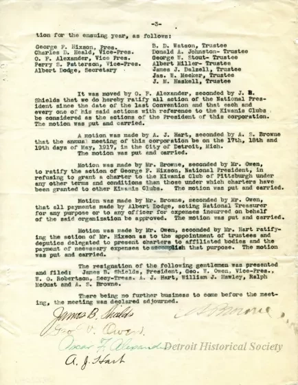 Minutes - Minutes - International Kiwanis Convention
Cleveland, May 1, 1917