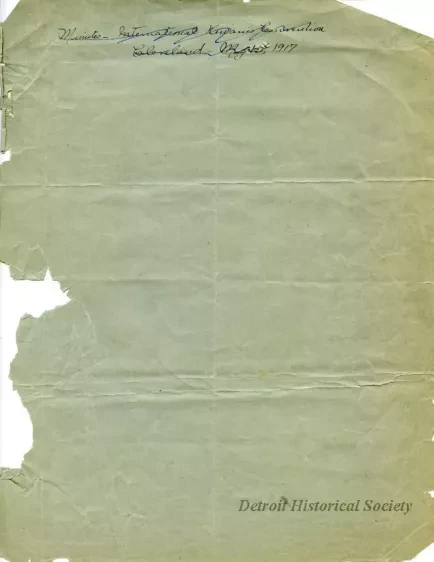 Minutes - Minutes - International Kiwanis Convention
Cleveland, May 1, 1917