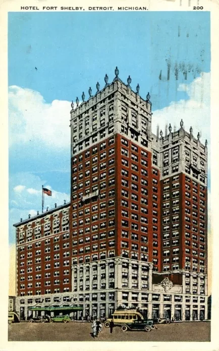 Postcard - Hotel Fort Shelby, Detroit, Michigan
