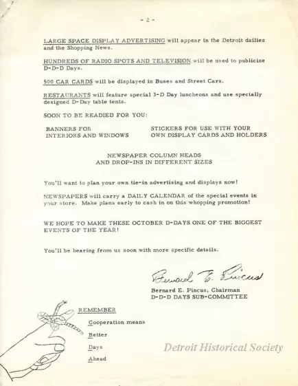 Letter - News Bulletin
Central Business District Association