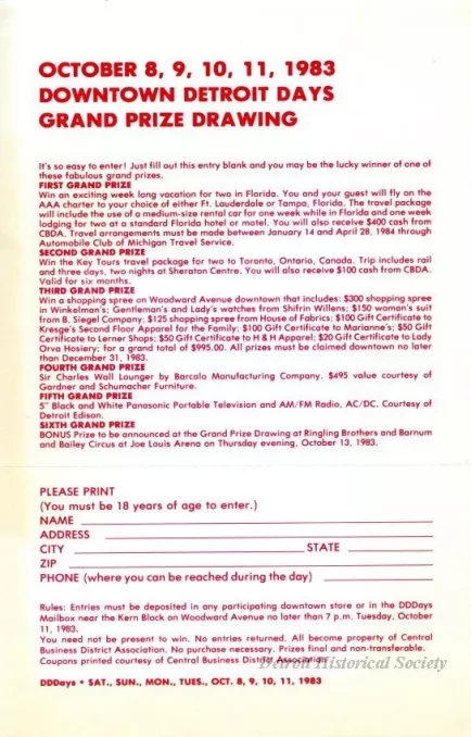 Flyer - Downtown Detroit Days