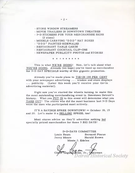 Letter - News Bulletin
Central Business District Association