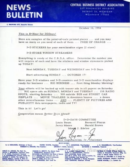 Letter - News Bulletin
Central Business District Association