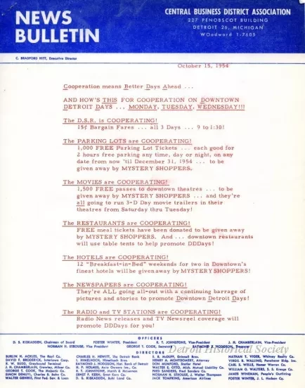 Letter - News Bulletin
Central Business District Association