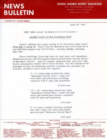 Letter - News Bulletin
Central Business District Association