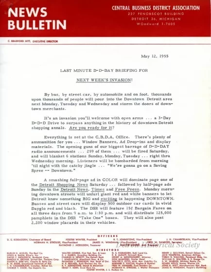 Letter - News Bulletin
Central Business District Association