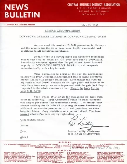 Letter - News Bulletin
Central Business District Association
