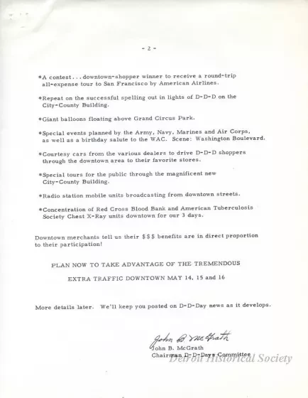 Letter - News Bulletin
Central Business District Association